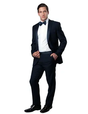 Mens Navy Blue Wedding Tuxedo - Dark Blue Tuxedo Suit