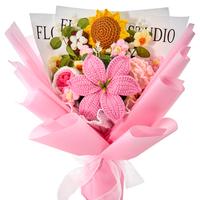 YShomy Handmade Crochet Flowers Bouquet with Premium Materials, Eco-Friendly, Perfect for Girlfriend, Birthday, Anniversary, ...