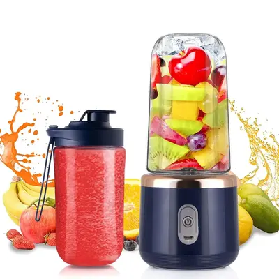 Portable Cordless Electric Juicer Cup, USB Rechargeable Personal Blender, Multifunctional Juicer for Home, Gym, Office and Ou...