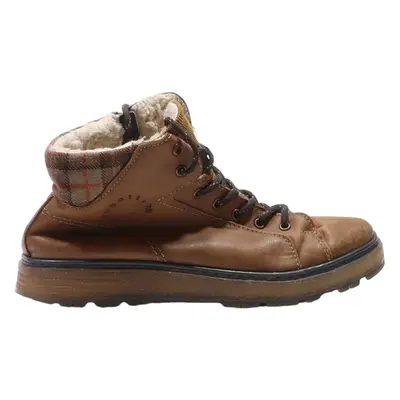 BUGATTI High Top Trainers Brown Leather Mens UK 8