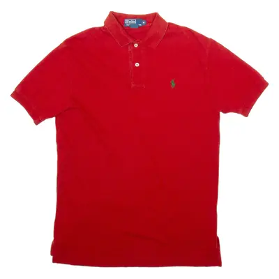 POLO RALPH LAUREN Mens Polo Shirt Red Short Sleeve M