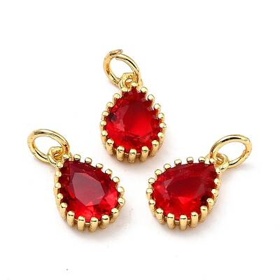 Brass Micro Pave Cubic Zirconia Pendants
