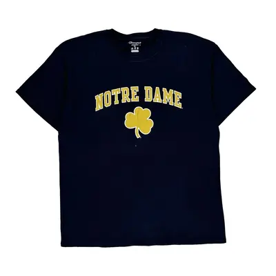 Notre Dame Fighting Irish Champion Ncaa T-Shirt - XL Navy Cotton