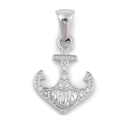 304 Stainless Steel Micro Pave Cubic Zirconia Pendants