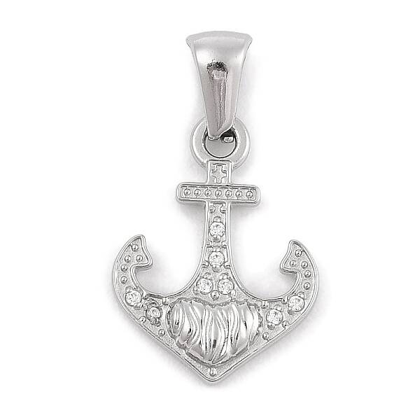 304 Stainless Steel Micro Pave Cubic Zirconia Pendants