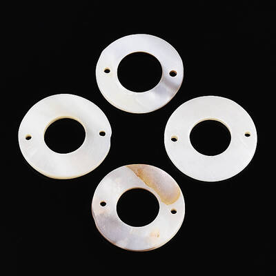 Natural Freshwater Shell Connector Charms