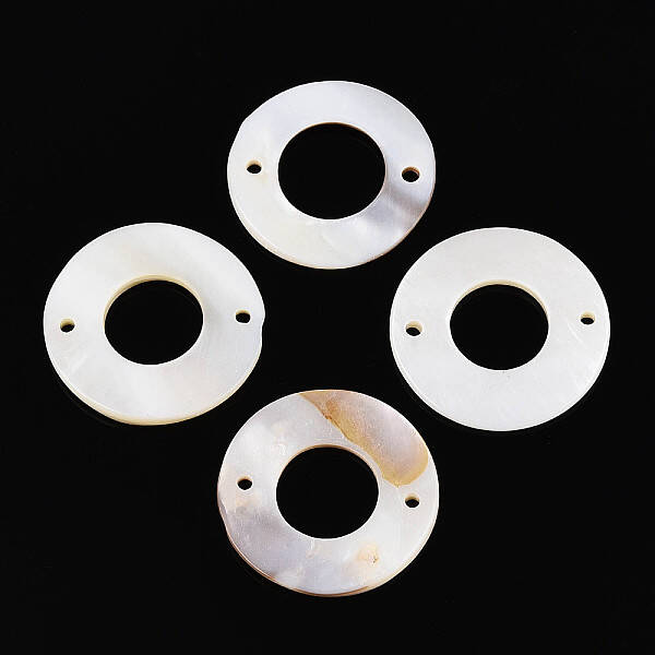 Natural Freshwater Shell Connector Charms