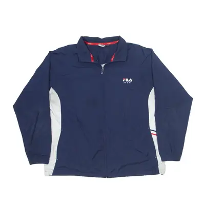 FILA Sport Jacket Blue Colourblock Mens XL