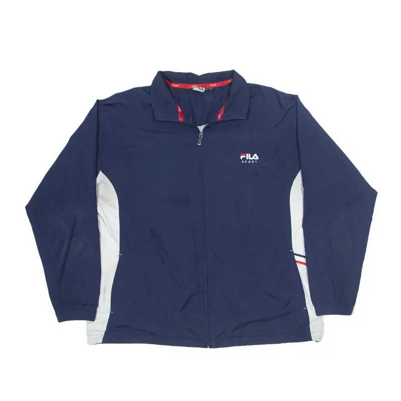 FILA Sport Jacket Blue Colourblock Mens XL