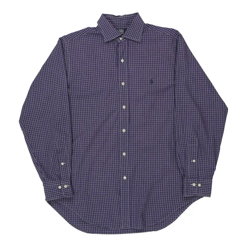 Polo Ralph Lauren Checked Shirt - Large Purple Cotton