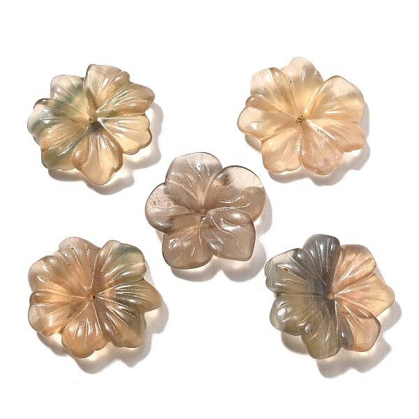 Natural Fluorite Carved Beads