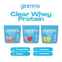 [Genuine Guaranteed] Gramms Clear Whey Protein - 100% Grass Fed Whey Protein Isolate - 18 Servings per Bag - 16.37oz - 0 Suga...