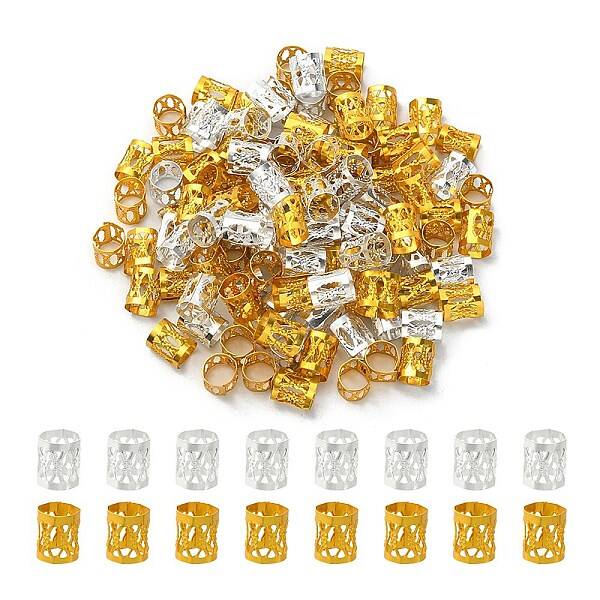 200Pcs 2 Colors Aluminum Dreadlocks Beads Hair Decoration