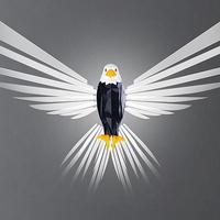 Eagle Design LED Wall Light - Magnetic Wall-Mounted Eagle Night Light with Remote Control – Battery Powered, USB Rechargeab...