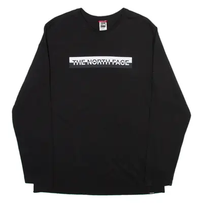 THE NORTH FACE Mens T-Shirt Black Long Sleeve Crew Neck L