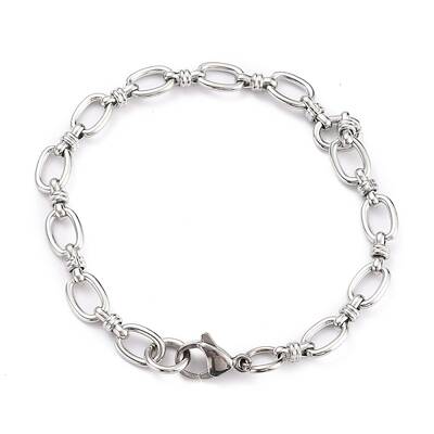Tarnish Resistant 304 Stainless Steel Oval Link Chain Bracelets