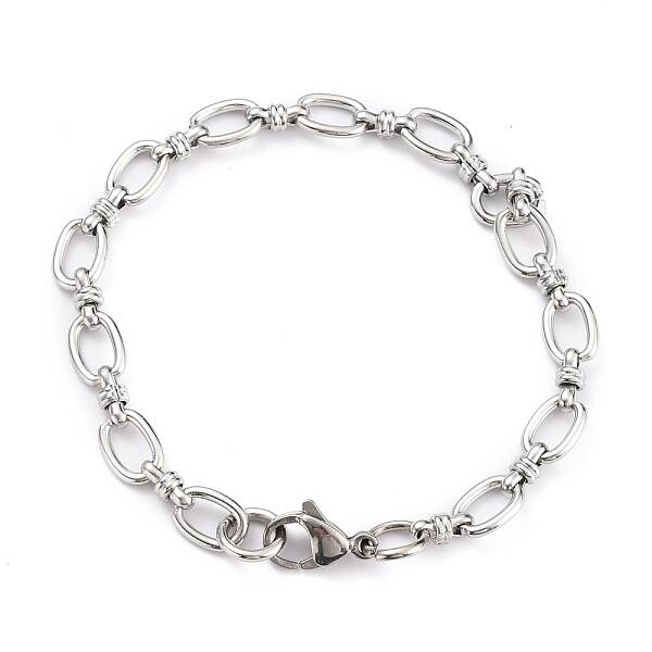 Tarnish Resistant 304 Stainless Steel Oval Link Chain Bracelets