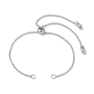 Adjustable 304 Stainless Steel Cable Chains Bracelets Making