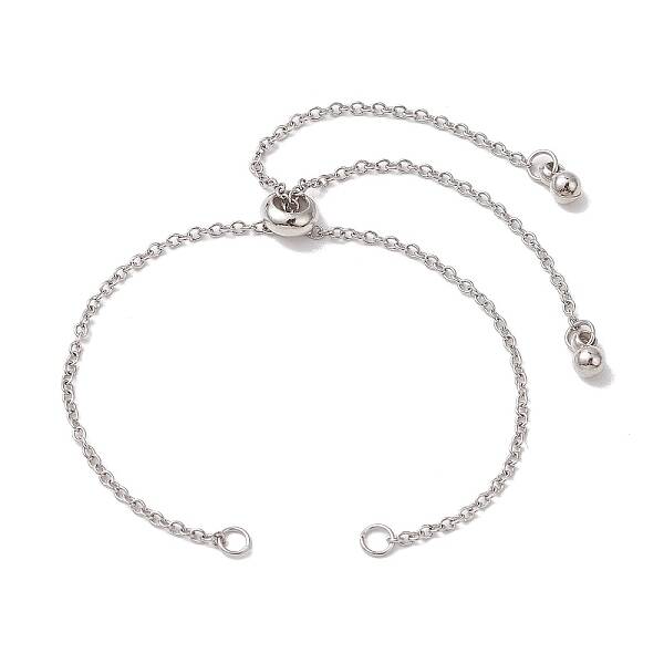 Adjustable 304 Stainless Steel Cable Chains Bracelets Making