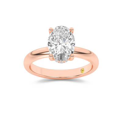 Firefly Hidden Halo Oval Lab Grown Diamond Engagement Ring | 14K Rose Gold 1 5/8 CT. TW.