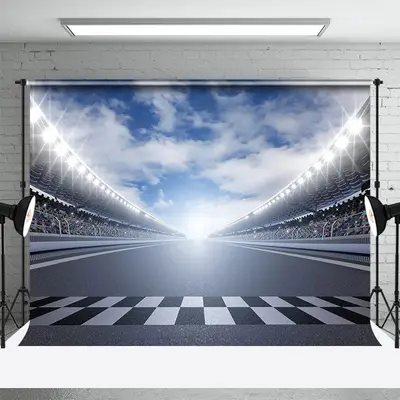 Blue Sky Game Stand Arena Sports Olympic Backdrop - Aperturee