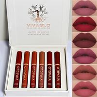 6PCS Matte Liquid Lipstick Makeup Set, Long-Lasting Wear Non-Stick Cup Not Fade Waterproof Lip Gloss Cosmetic Glossy Lip Care