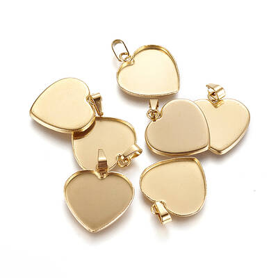 304 Stainless Steel Pendant Cabochon Settings