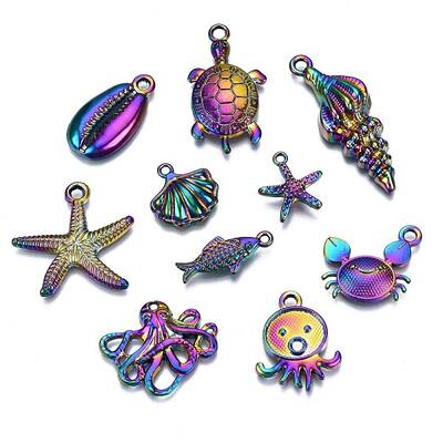 Rainbow Color Alloy Pendants