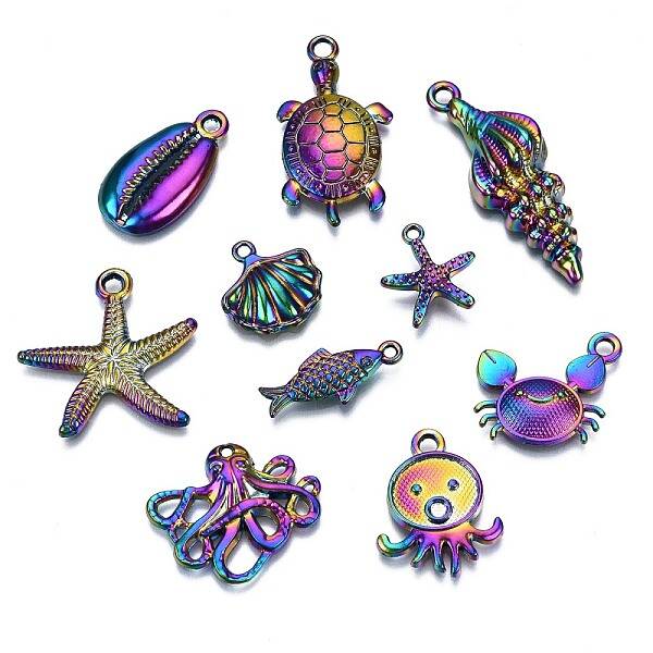 Rainbow Color Alloy Pendants