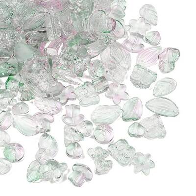 Gradient Color Transparent Glass Beads