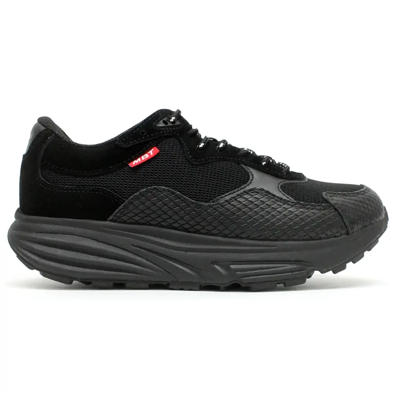 MBT Narita Leather Textile Women's Outdoor Shoes - Black Black - Size:US 6.5 Women