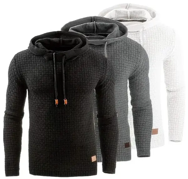 Men's Cotton Blend Hoodies Sweater Long Sleeve Pullover Tops