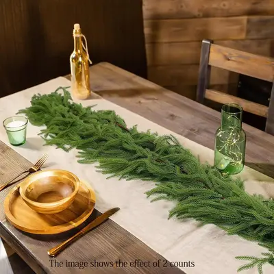 Christmas Artificial Pine Needles, 1 Count 180cm Faux Pine Needles, Fake Pine Needles, Decorative Plants for Home Decor, Part...