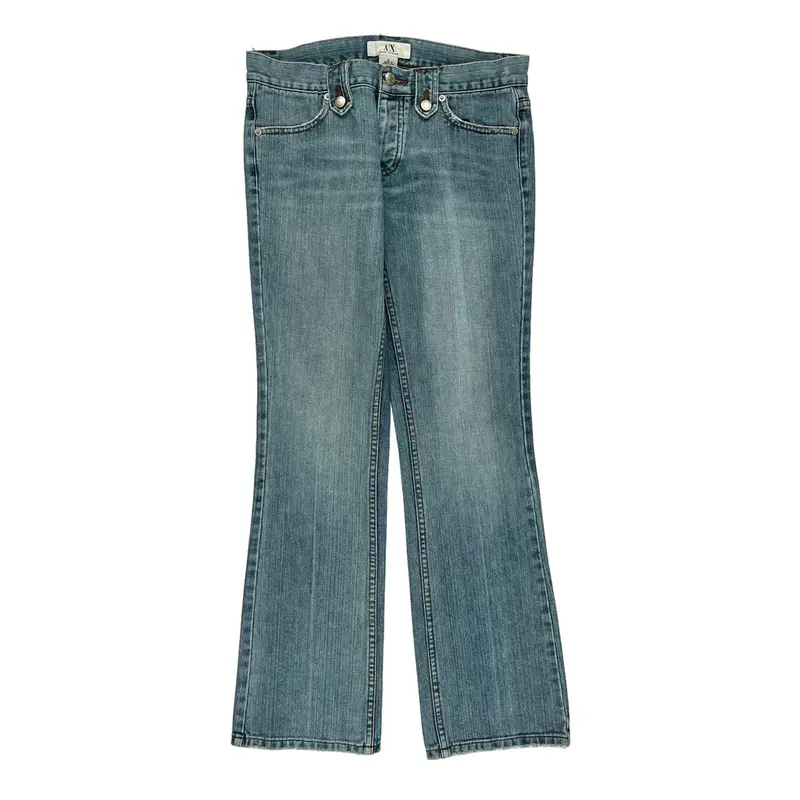 Armani Exchange Boot Cut Jeans - 32W UK 10 Light Wash Cotton