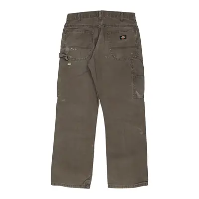 Dickies Carpenter Trousers - 34W 30L Grey Cotton