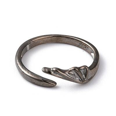 Alloy Wing Open Cuff Ring for Women