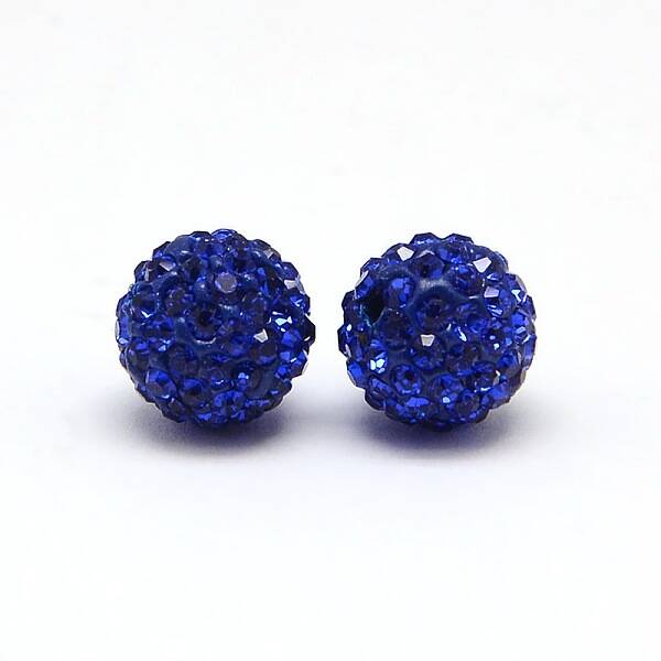 Polymer Clay Rhinestone Beads
