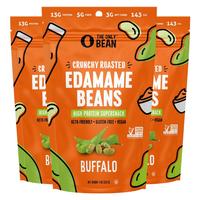 The Only Bean - Crunchy Roasted Edamame Beans (Buffalo) - Keto Snack, High Protein, Healthy Snacks, Low Carb, Gluten-Free & V...