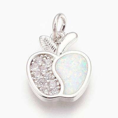 Brass Micro Pave Cubic Zirconia Pendants