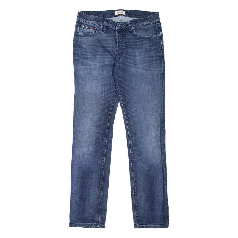 HILFIGER DENIM Scanton Mens Jeans Blue Slim Straight Stone Wash W32 L34