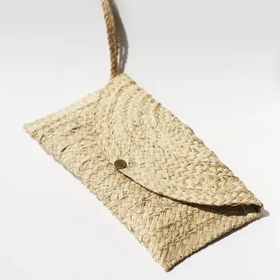 Clutch Bag - Straw Bag - Hand Woven Iraca Palm Bag