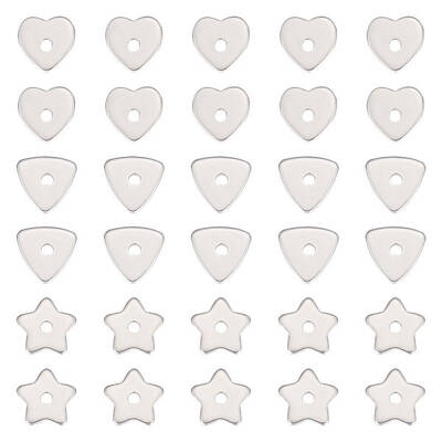 150Pcs 3 Style 304 Stainless Steel Beads