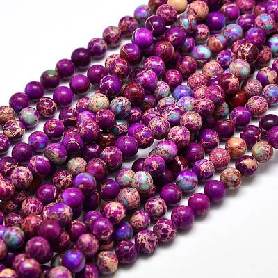 Natural Imperial Jasper Round Bead Strands