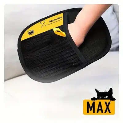 Pet Hair Remover, Electrostatic Gloves, Double-sided Brush Sticky Hair Remover, Cat Hair Dog Hair Glove, Pet Grooming Tool