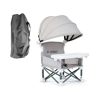 Cochildor Foldable Portable Baby Booster Chair – removable tray Portable Booster with Lightweight Travel and Floor Seat wit...