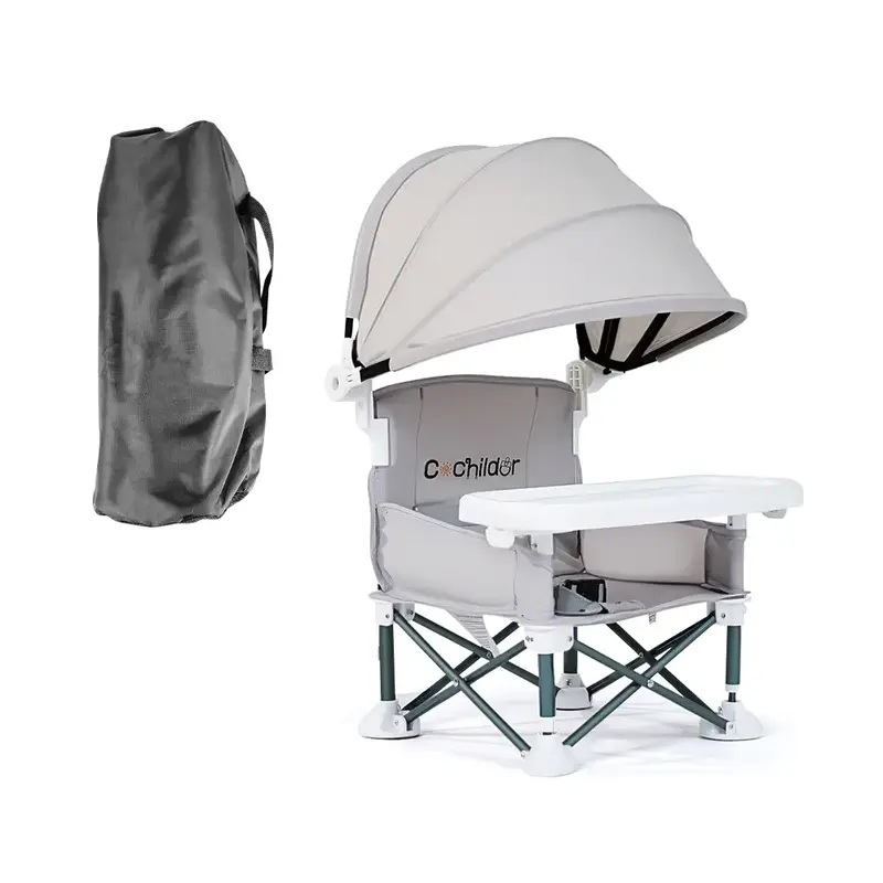 Cochildor Foldable Portable Baby Booster Chair – removable tray Portable Booster with Lightweight Travel and Floor Seat wit...