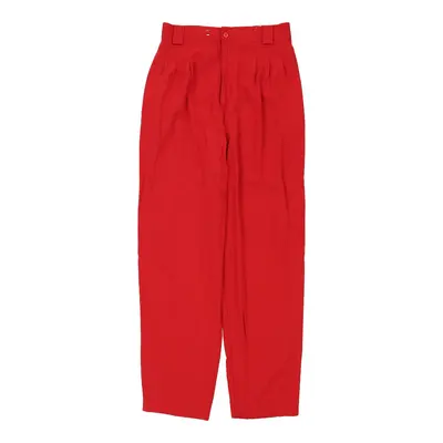 M.J.Carroll Trousers - 28W UK 10 Red Cotton Blend