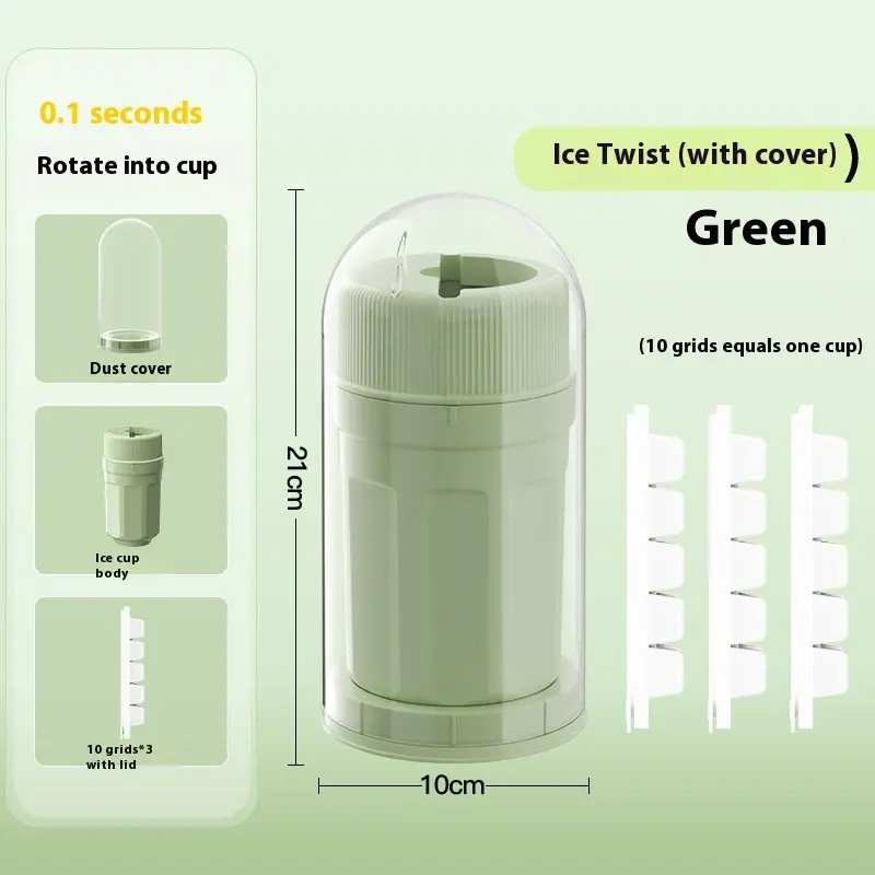 Twisting Ice Cup Rotating Release Ice Cube Trays Rotation With Cover Ice Block Mold For Freezer Home Refrigerator Storage | C...