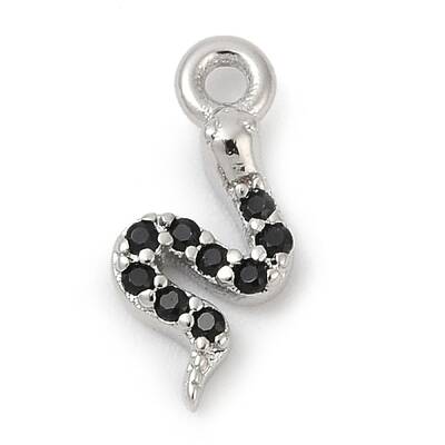 Brass Micro Pave Cubic Zirconia Charms