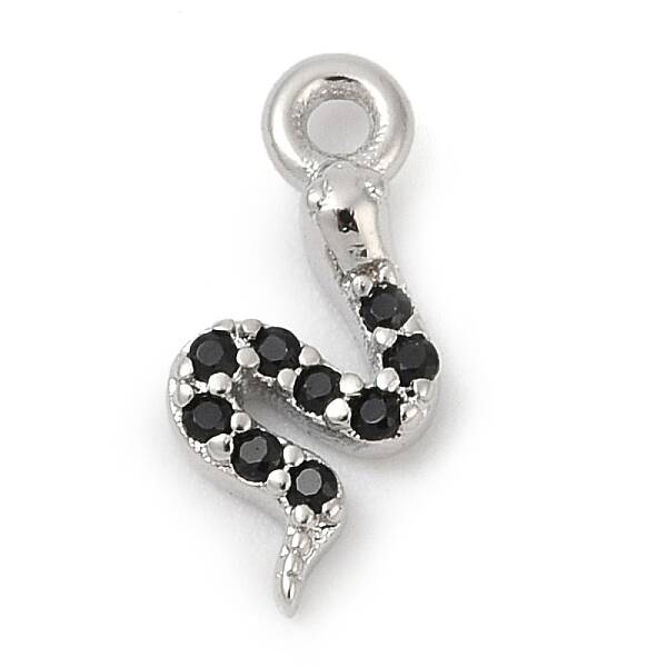 Brass Micro Pave Cubic Zirconia Charms